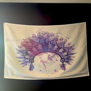 39x58 Wall Tapestry Fabric Art Purple Native